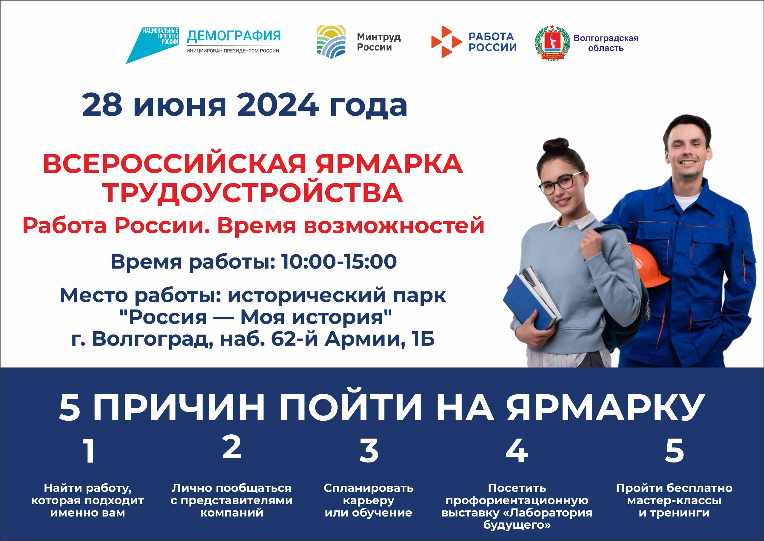 Федеральный этап всероссийской ярмарки трудоустройства «Работа России. Время возможностей»