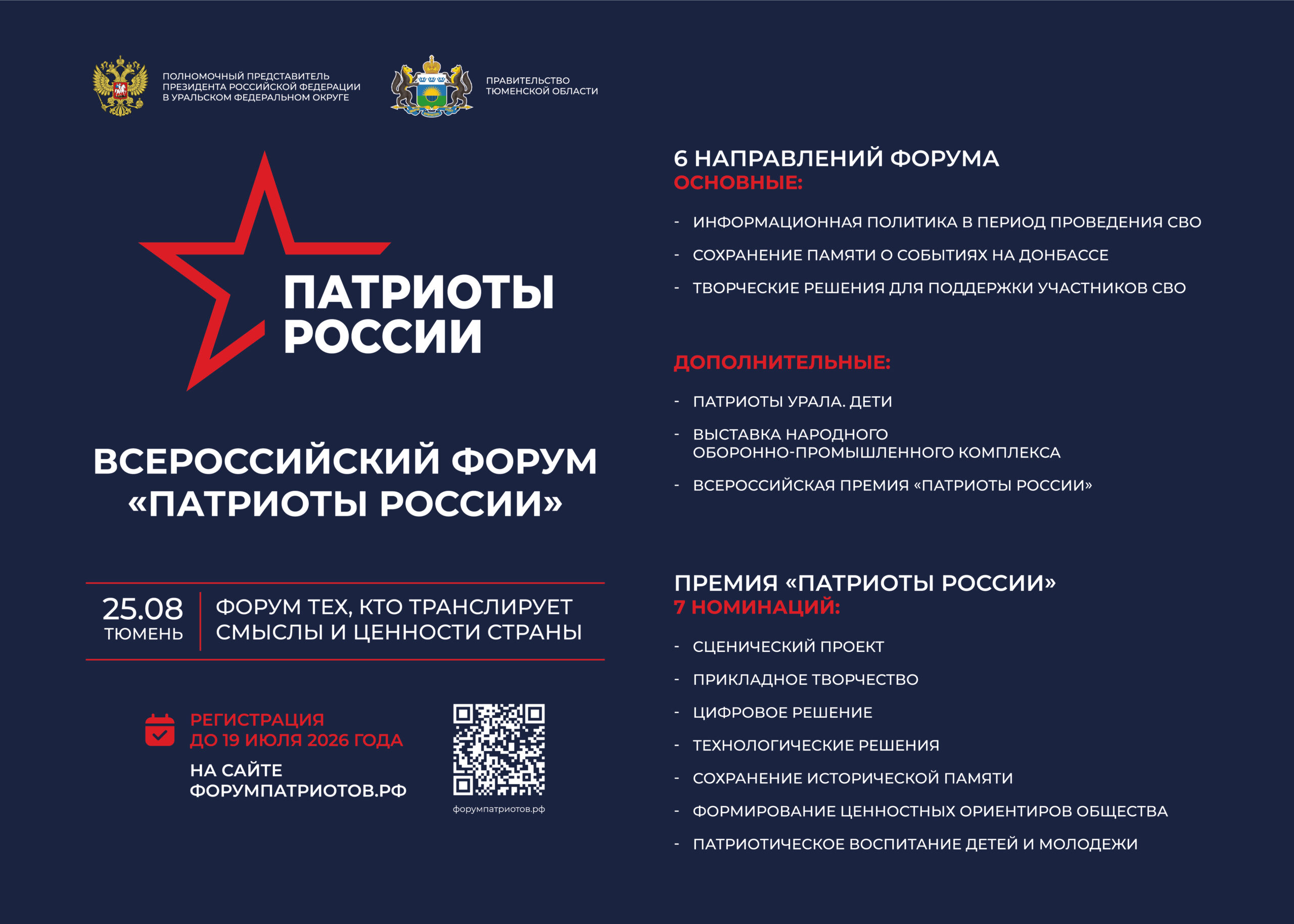 📢 VI Всероссийский форум «Патриоты России» — открыта регистрация! 📢